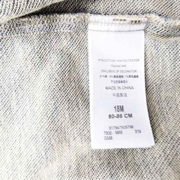 Levis Baby Boys Denim Hooded Jacket 18M Blue Faux Pockets & Zipper Closure‎ - Picture 3 of 6